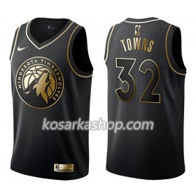 Dres Minnesota Timberwolves Karl-Anthony Towns 32 Nike Crna Golden Edition Swingman